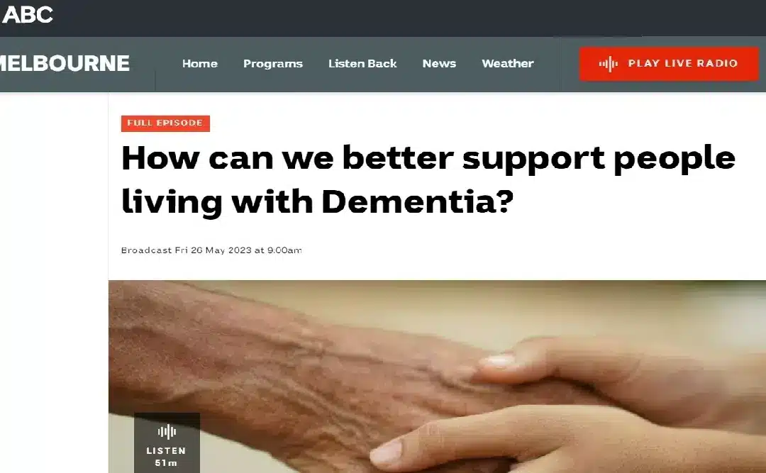 Talius in ABC: How can we better support people living with Dementia