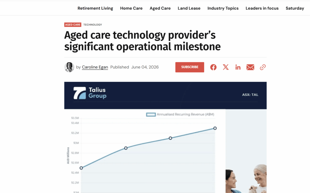 Aged care technology provider’s significant operational milestone